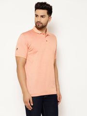 EPPE Solid Men Polo Neck Light Orange T-Shirts