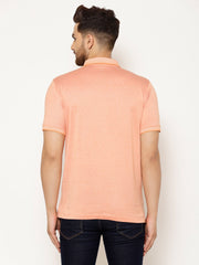 EPPE Solid Men Polo Neck Light Orange T-Shirts