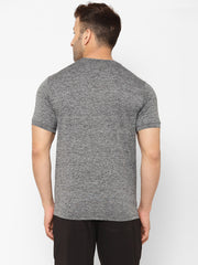 EPPE Solid Men Round Neck Grey T-Shirts