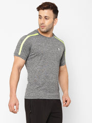 EPPE Solid Men Round Neck Grey T-Shirts