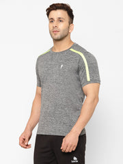 EPPE Solid Men Round Neck Grey T-Shirts