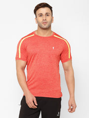 EPPE Solid Men Round Neck Orange T-Shirts