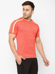 EPPE Solid Men Round Neck Orange T-Shirts