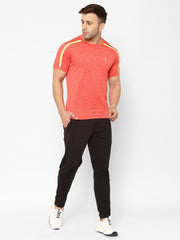 EPPE Solid Men Round Neck Orange T-Shirts