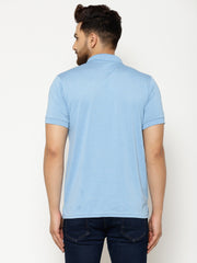 EPPE Solid Men Polo Neck Light Blue New T-Shirt