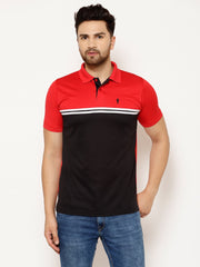 EPPE Solid Men Polo Neck Red, White, Black Fresh T-Shirt