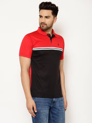 EPPE Solid Men Polo Neck Red, White, Black Fresh T-Shirt