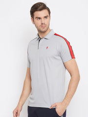 EPPE Solid Men Polo Neck Grey New T-Shirt