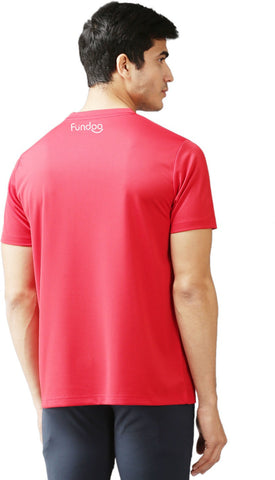 Eppe Printed Men Round Neck Red (Work Hard Printed) T-Shirt