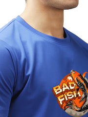 Eppe Printed Men Round Neck Royal Bue (Badfish Printed) T-Shirt