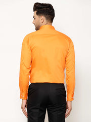 EPPE Men Solid Formal Orange Shirt