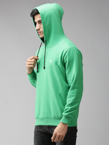 Eppe Solid Men Hooded Neck Light Green Jackets