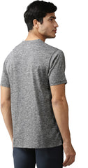 EPPE Solid Men Round Grey Melange, T-Shirt