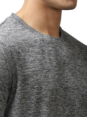 EPPE Solid Men Round Grey Melange, T-Shirt