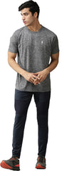 EPPE Solid Men Round Grey Melange, T-Shirt