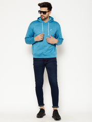 EPPE Full Sleeve Light Blue Solid Men Sweatshirt