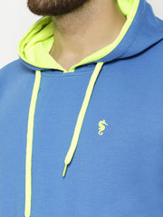 EPPE Full Sleeve Blue Solid Men Sweatshirt