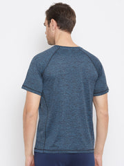 EPPE Solid Men Round Neck Blue New T-Shirt