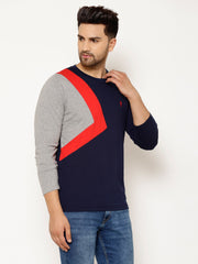 EPPE Solid Men Round Neck Grey, Red, Navy Blue T-Shirts