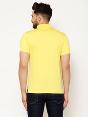 EPPE Solid Men Polo Neck Yellow, Black T-Shirts