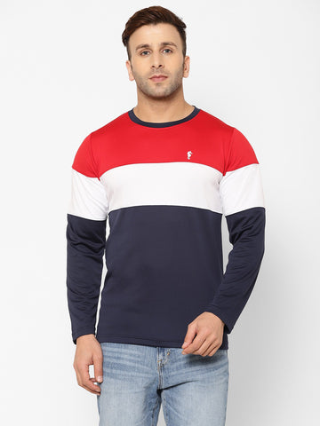 EPPE Solid Men Round Neck Red, White, Navy Blue T-Shirts
