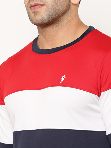 EPPE Solid Men Round Neck Red, White, Navy Blue T-Shirts
