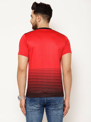 EPPE Solid Men V Neck Red, Black T-Shirts