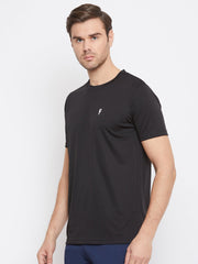 EPPE Solid Men Round Neck Black T-Shirts