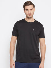 EPPE Solid Men Round Neck Black T-Shirts