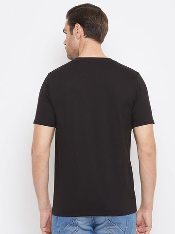 EPPE Solid Men V Neck Black T-Shirts