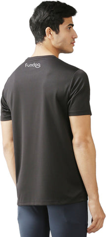 Eppe Printed Men Round Neck Black (Smile Emoji Printed) T-Shirt