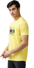 Eppe Printed Men Round Neck Yellow (Brklyn Printed) T-Shirt