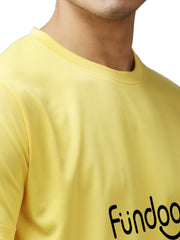 Eppe Printed Men Round Neck Yellow (Fundoo Printed) T-Shirt