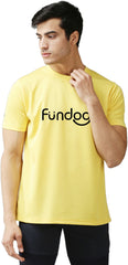 Eppe Printed Men Round Neck Yellow (Fundoo Printed) T-Shirt