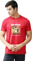 Eppe Printed Men Round Neck Red (Myhouse Printed) T-Shirt