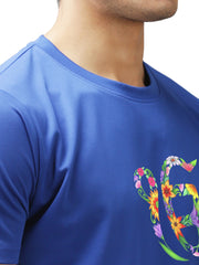 Eppe Printed Men Round Neck Royal Bue (Omkar Printed) T-Shirt