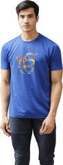 Eppe Printed Men Round Neck Royal Bue (Omkar Printed) T-Shirt