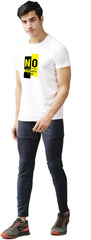 Eppe Printed Men Round Neck White (No Excuses Printed) T-Shirt