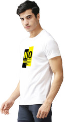 Eppe Printed Men Round Neck White (No Excuses Printed) T-Shirt