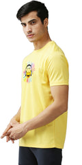 Eppe Printed Men Round Neck Yellow (Smile Emoji Printed) T-Shirt