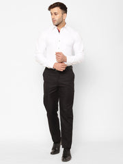 EPPE Men Solid Formal White Shirt