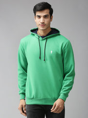 Eppe Solid Men Hooded Neck Light Green Jackets