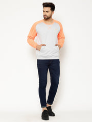 EPPE Full Sleeve Grey Solid Men Sweatshirt