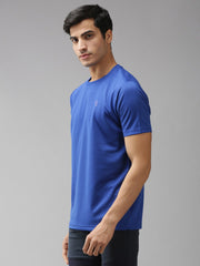 EPPE Men's Round Neck Half Sleeve Royal Blue Dry-fit Micro polyester Active Performance Sports T-Shirt