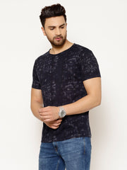 EPPE Solid Men Round Neck Blue T-Shirts