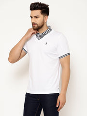 EPPE Solid Men Polo Neck White, Blue New T-Shirt