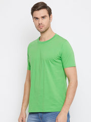 EPPE Solid Men Round Neck Green T-Shirts