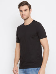 EPPE Solid Men Round Neck Black New T-Shirt