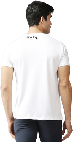 Eppe Printed Men Round Neck White (Work Hard Printed) T-Shirt