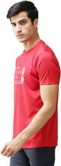 Eppe Printed Men Round Neck Red (Silncisbtrthnbulsit Printed) T-Shirt